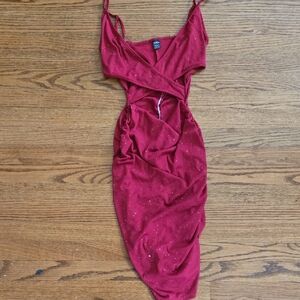 SHEIN Burgundy Dress with Sparkle